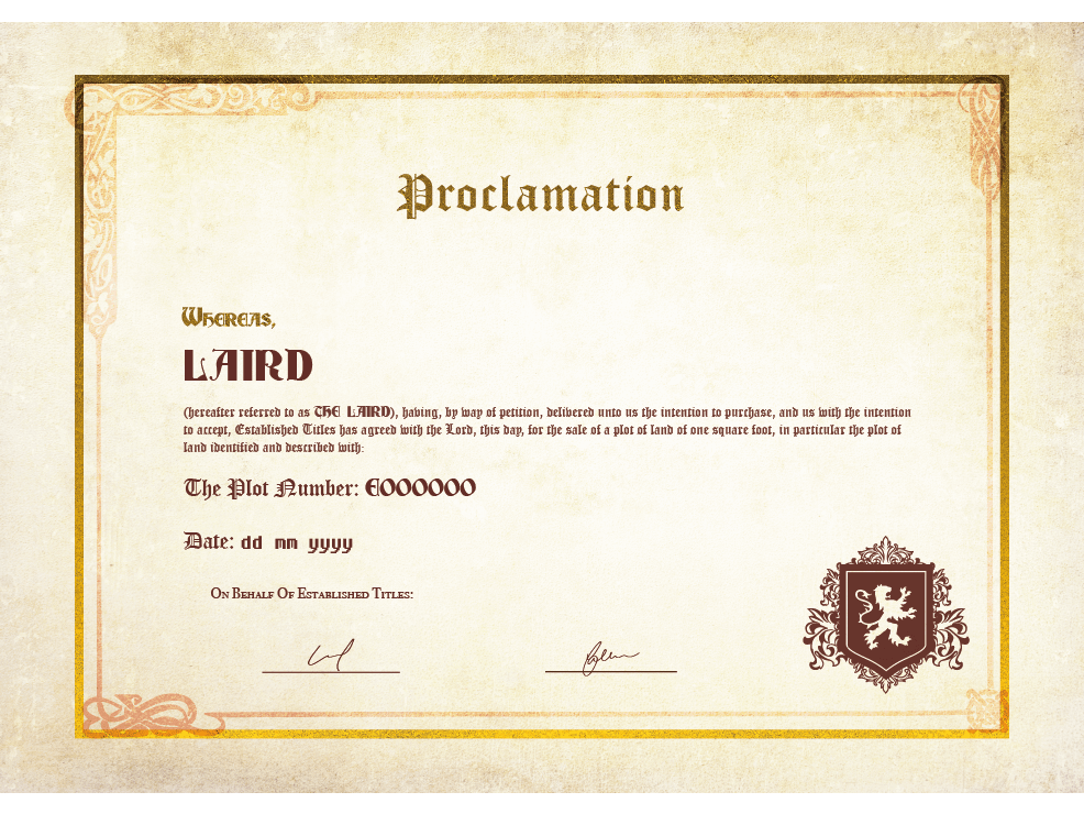 Laird Title Pack Established Titles